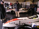 Silverstone 18/04/2004: Sir Jackie Stewart admiring the dotdotdotcomma logo
