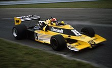 Jean-Pierre Jabouille in the RS01, the first turbo-charged F1 car.